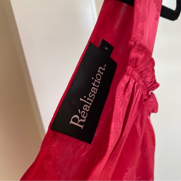 Realisation Par The Roxy silk mini dress in Red Dragon - Picture 5 of 14